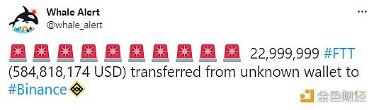数据：22,999,999枚FTT从未知钱包转移到Binance-第1张图片-欧意下载