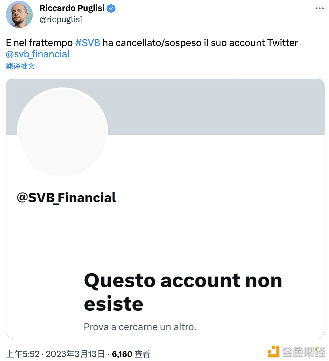 Riccardo Puglisi：SVB删除/暂停了Twitter帐户-第1张图片-欧意下载