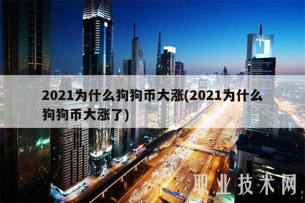 2021为什么狗狗币大涨(2021为什么狗狗币大涨了)-第1张图片-火网下载
