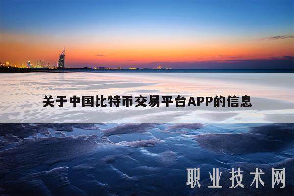 关于中国比特币交易平台APP的信息-第1张图片-火网下载