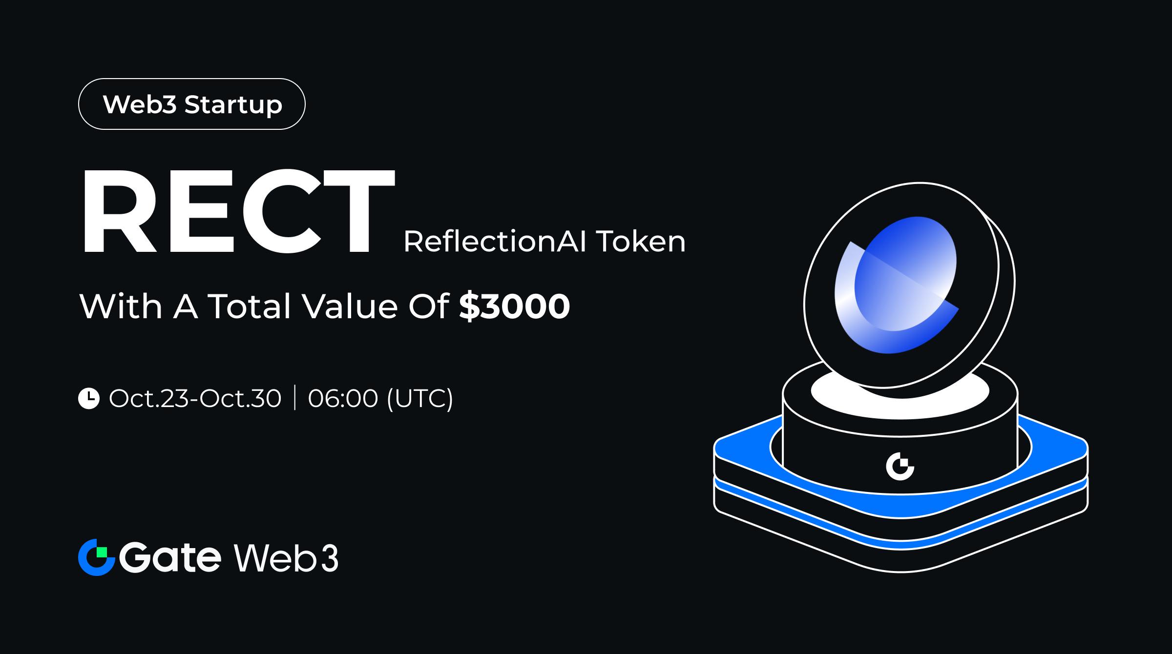 Gate Web3 Startup开启ReflectionAI (RECT)免费空投认购，总额度 30,000 枚-第1张图片-火网下载