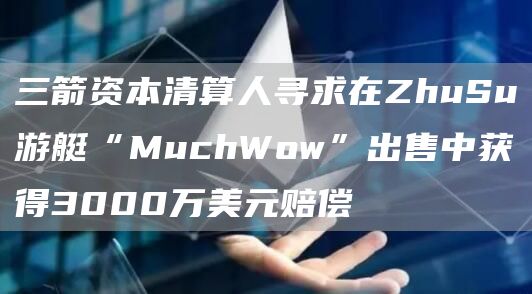 三箭资本清算人寻求在ZhuSu游艇“MuchWow”出售中获得3000万美元赔偿1