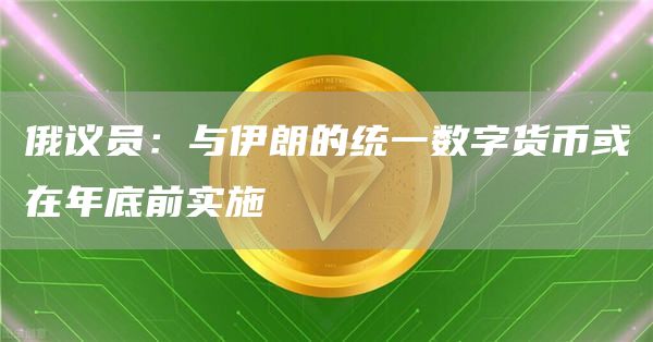 俄议员：与伊朗的统一数字货币或在年底前实施1